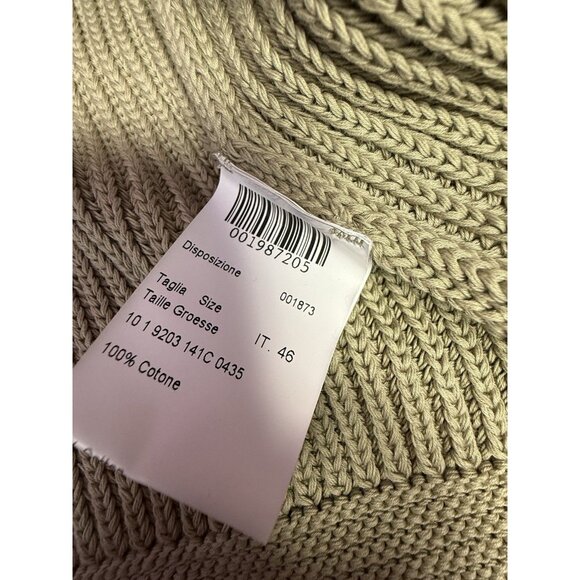Piazza Sempione taupe crochet knit sweater blazer sz 46(US 12) designer Italian - Picture 4 of 7